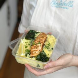 Salmon Fillet Risotto With Spinach And Parmesan (GF)