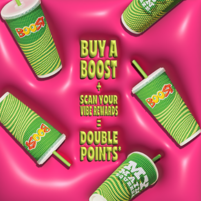 Double vibe points at Boost Juice