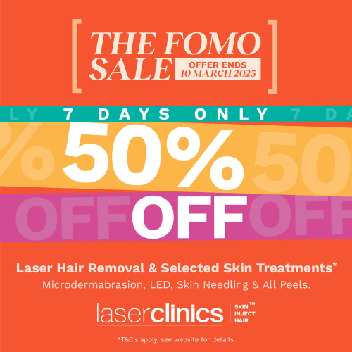 50% off sale at Laser Clinics Australia